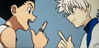 Image 1 of "Gon and Killua" 10"x20" Acrylic Painitng 