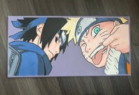 Image 2 of "Naruto and Sasuka" 10"x20" Acrylic Painting 