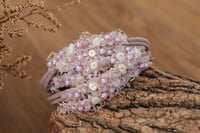 Image 1 of Beaded Tieback - Dusty Pink