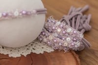 Image 2 of Beaded Tieback - Dusty Pink