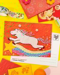 Image 1 of Happy Year of the Horse Large Postcard/Print