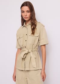 Image 2 of CAMISA OVERSIZE KAKI