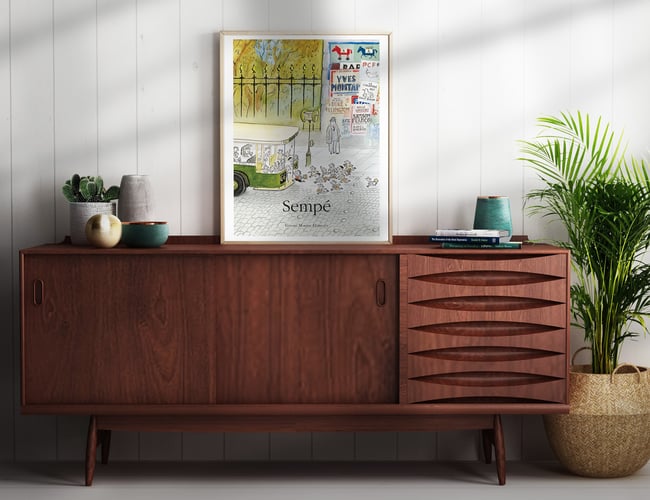 Jean-Jacques Sempe | Bus | 1999 | Exhibition Poster | Wall Art Print | Home Decor