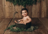 Image 1 of Metal bathtub in green