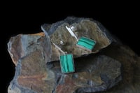Image 3 of Pendientes Veta, malaquita