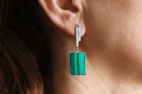 Image 1 of Pendientes Veta, malaquita