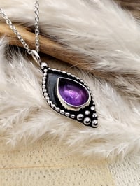 Image 2 of Beaded Amethyst Drop