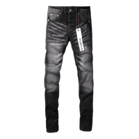 Pantalones Purple Brand Negros sin Cortes