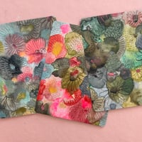 Image 1 of Série de 3 cartes fleuries et printanières