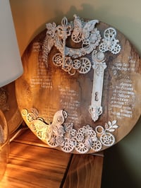 Image 4 of HANDMADE 3D MIXED MEDIA ART ON ROUND CANVAS