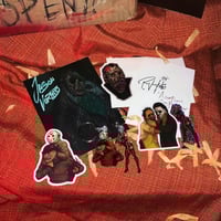Image 1 of Horror Slasher Combo Pack: Michael Myers, Jason Voorhees Stickers, Keychain+ Print!