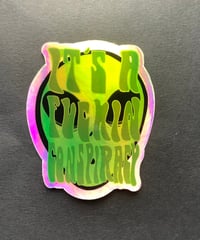 Image 1 of Holographic Conspiracy Alien Sticker