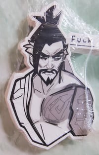 Image 3 of Hanzo Shimada "Bruh She Dead": waterproof  Sticker