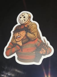 Image 6 of Horror Slasher Combo Pack: Michael Myers, Jason Voorhees Stickers, Keychain+ Print!