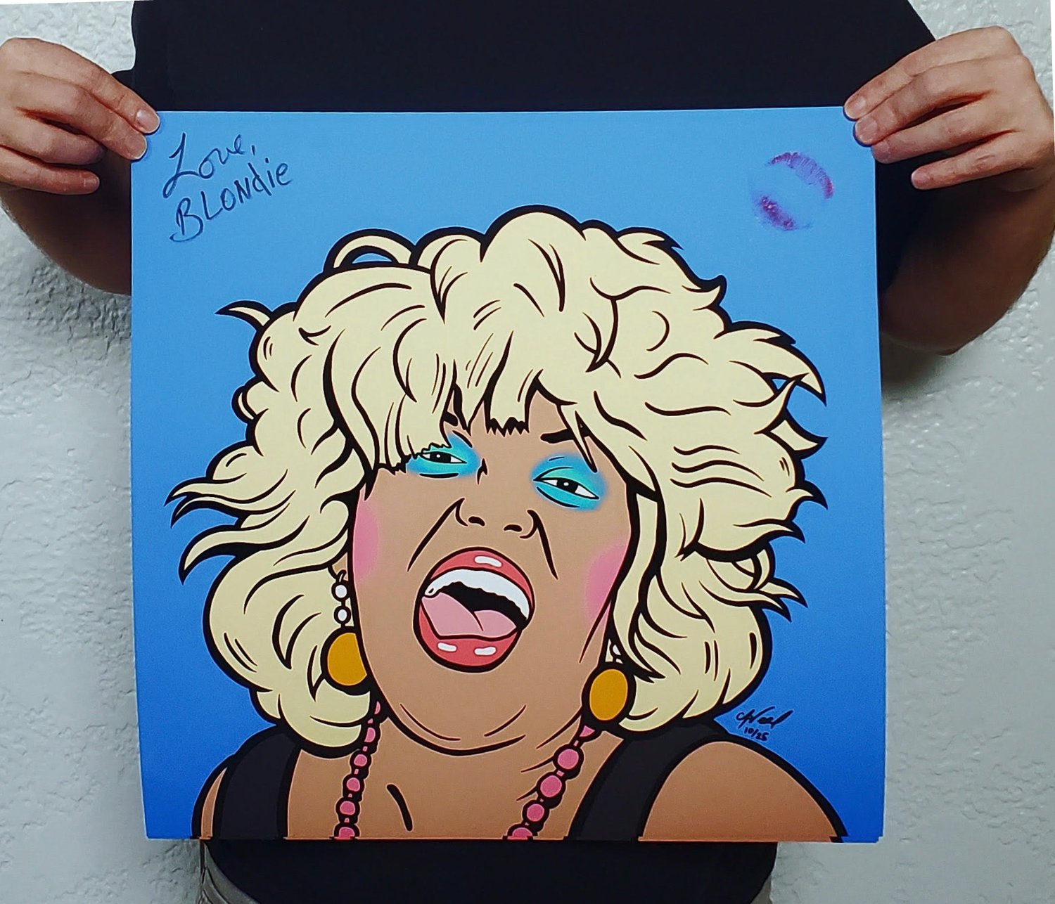 Image of ‘True blue” Blondie print. 
