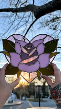 Image 1 of lavender rose heart