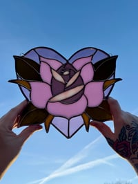 Image 3 of lavender rose heart