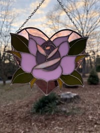 Image 4 of lavender rose heart