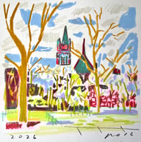 Church Square Park, Hoboken Sketch/ Drawing A Day 3.9.26