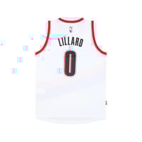 Image 2 of adidas Portland Trail Blazers 2014-17 Damian Lillard #0 Swingman Home Jersey