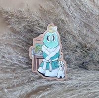 Image 1 of Vinyl Stickers--Swoopy Ghost Enjoying a Spa Day