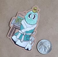 Image 2 of Vinyl Stickers--Swoopy Ghost Enjoying a Spa Day