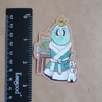 Image 3 of Vinyl Stickers--Swoopy Ghost Enjoying a Spa Day