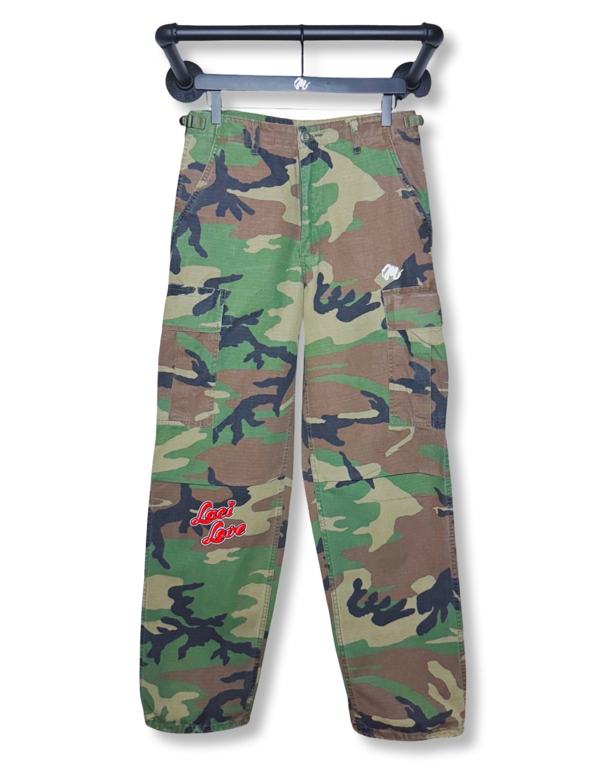Image of Laci Love Vintage Fatigue Pants-Woodland Camouflage
