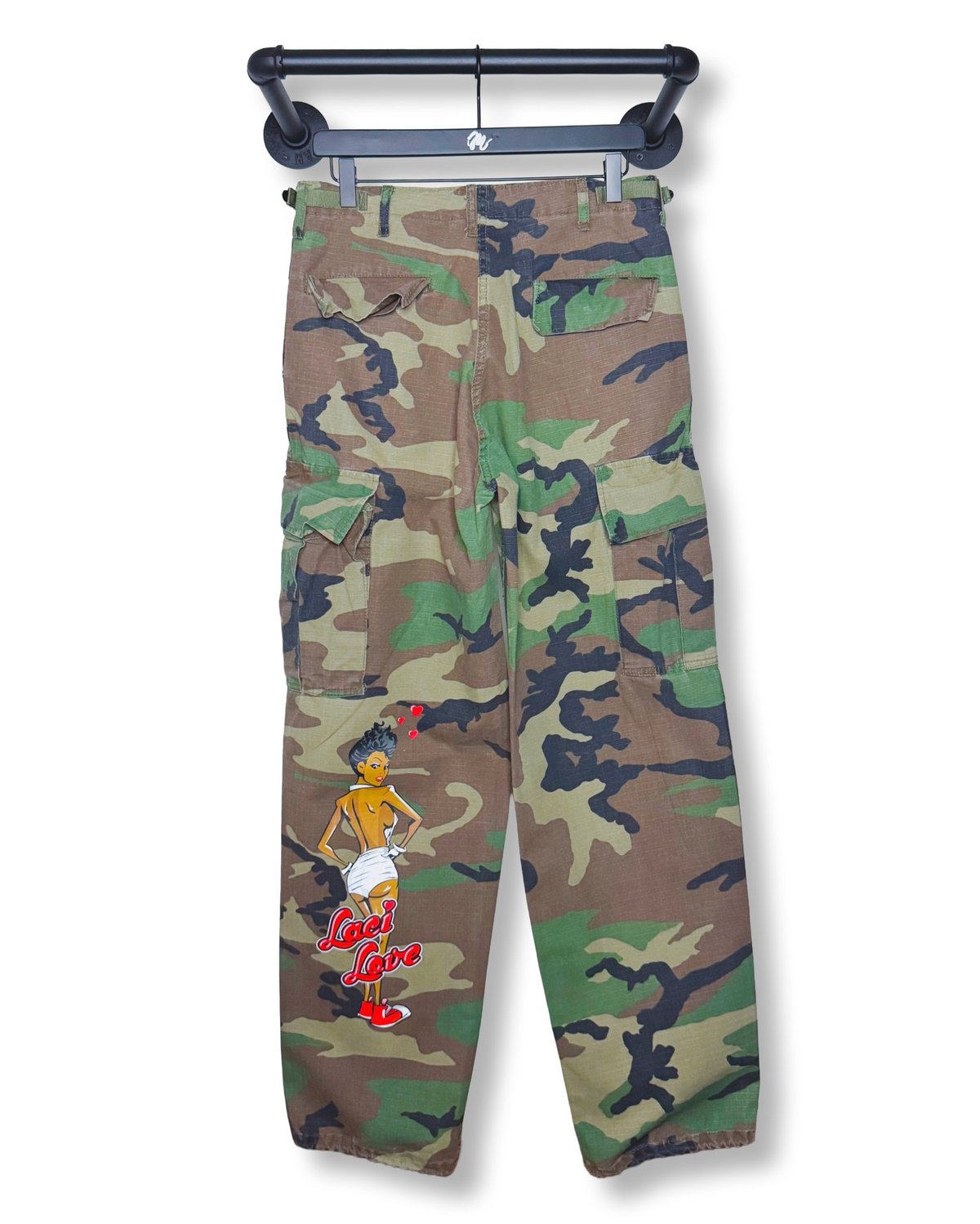 Image of Laci Love Vintage Fatigue Pants-Woodland Camouflage