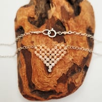 Peach Moonstone Heart