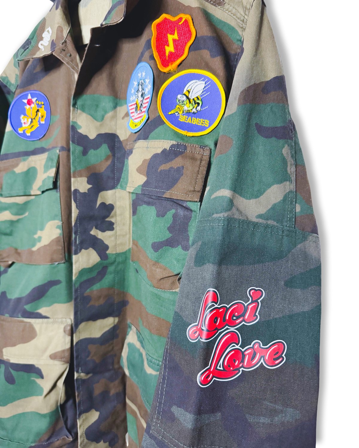Image of Laci Love BDU Jacket-Woodland Camouflage