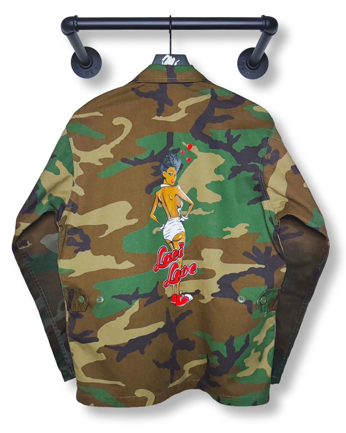 Image of Laci Love BDU Jacket-Woodland Camouflage