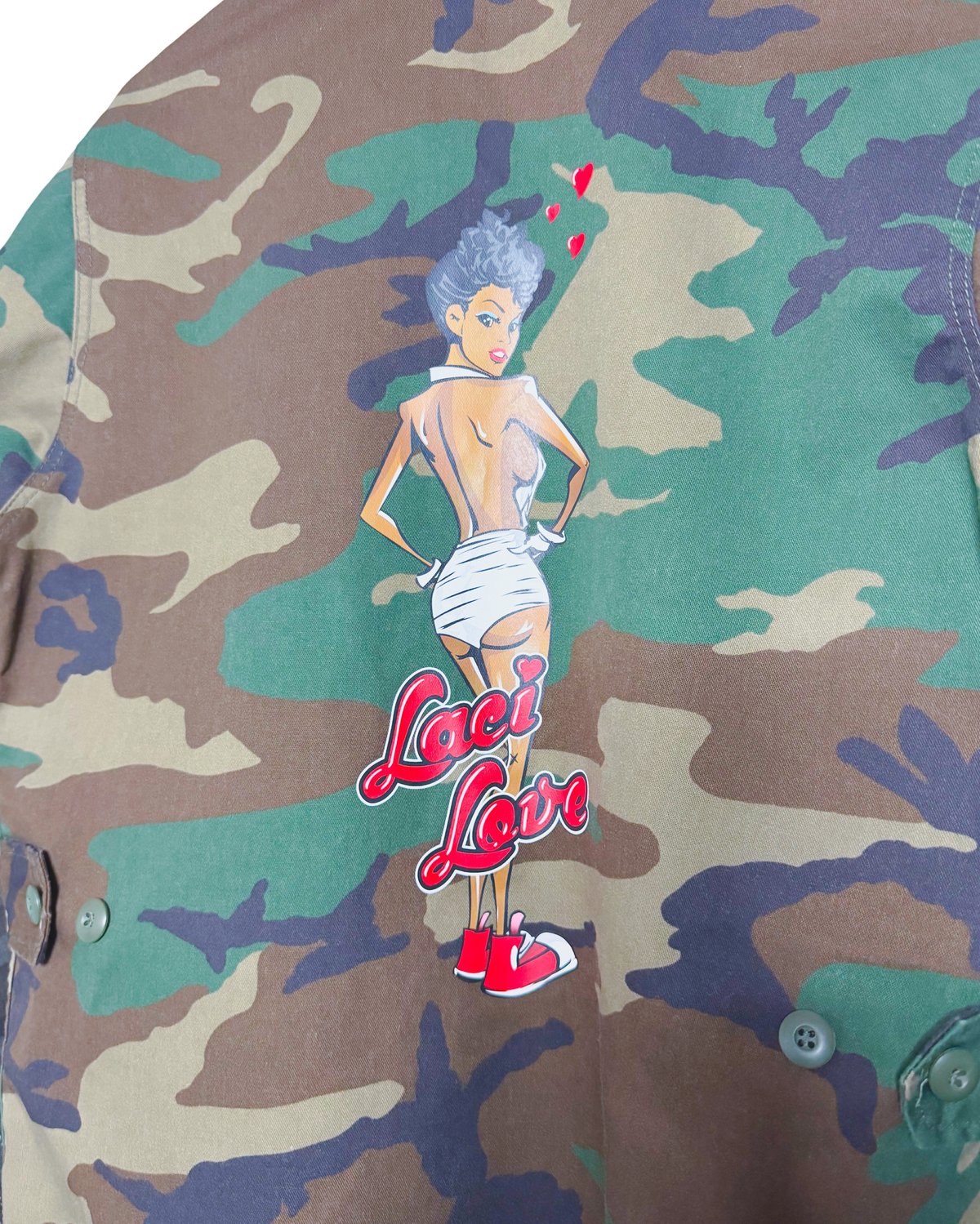 Image of Laci Love BDU Jacket-Woodland Camouflage
