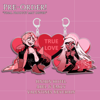 **PRE ORDER** Hazbin Hotel - Abel / Emily - Valentine's Keychain