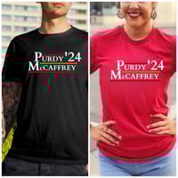 Image 1 of Brock Purdy Christian McCaffrey 49ers t-shirt unisex