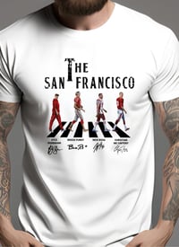 Image 1 of The San Francisco 49ers Abbey Road Beetles style soft T-Shirt Unisex.