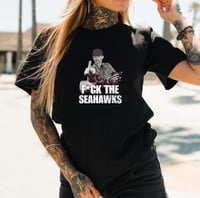 Image 2 of Fuck Seattle Seahawks San Francisco 49ers unisex T-Shirt Black