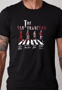 Image 2 of The San Francisco 49ers Abbey Road Beetles style soft T-Shirt Unisex.