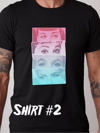 Image 2 of Bettie Page Audrey Hepburn Marilyn Monroe Anna Nicole Smith unisex Tshirt