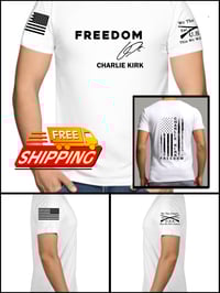 Image 2 of Charlie Kirk Freedom 1776 America Tshirt unisex Jeanie Target Store employee Tshirt