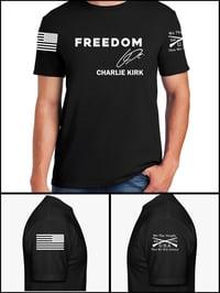 Image 8 of Charlie Kirk Freedom 1776 America Tshirt unisex Jeanie Target Store employee Tshirt