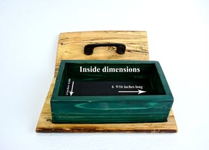 Image of Handmade Ash wood Keepsake Box with Pine, lined with felt,  Wooden Treasure box