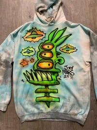 Image 1 of 1/1 Airbrush Hoodie on a XL Dyed Hoodie
