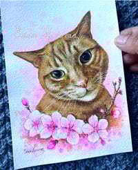 Image 4 of Custom pet watercolor painting 100% handmade- various sizes