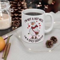 Image 1 of Spicy Duck Illustration Mug | I'm Not a Hot Mess I'm a Spicy Disaster