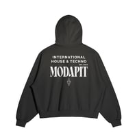 Image 2 of MODAPIT - LOGO HOODIE - 380GSM Unisex Sun Faded Distressed Hoodie
