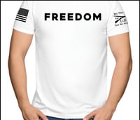 Image 1 of Charlie Kirk Freedom 1776 America Tshirt unisex White, Red, Black colors