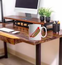 Image 1 of Captain Spaulding coffee mug Hot Dog House of 1000 corpses.