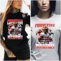 Image 1 of Christian McCaffrey 49ers tshirt unisex