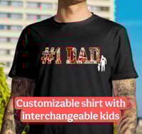 Image 1 of 49ers Fathers Day Tshirt #1 dad (Custom families images available)